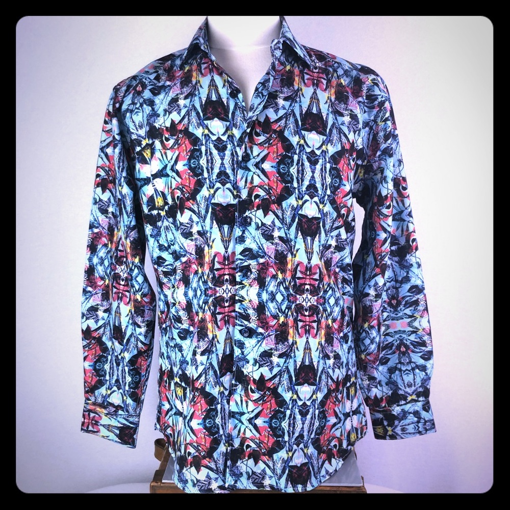 Joseph & David colorful printed shirt Sz M